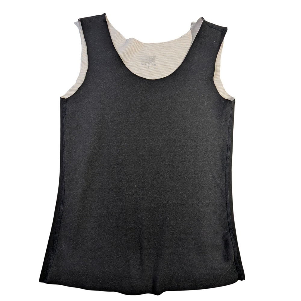 Women's Black Thermal Tank Top Size S‎ Insulated Sleeveless Base Layer
